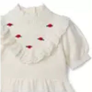 Elegant Ivory and Red Kids Formal Dress